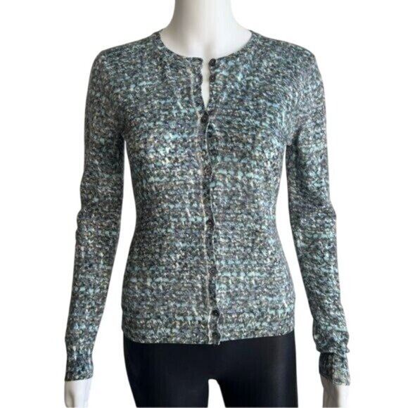 Dolce & Gabbana Wool Cardi Sweater in Blue Multi - S - Picture 1 of 9